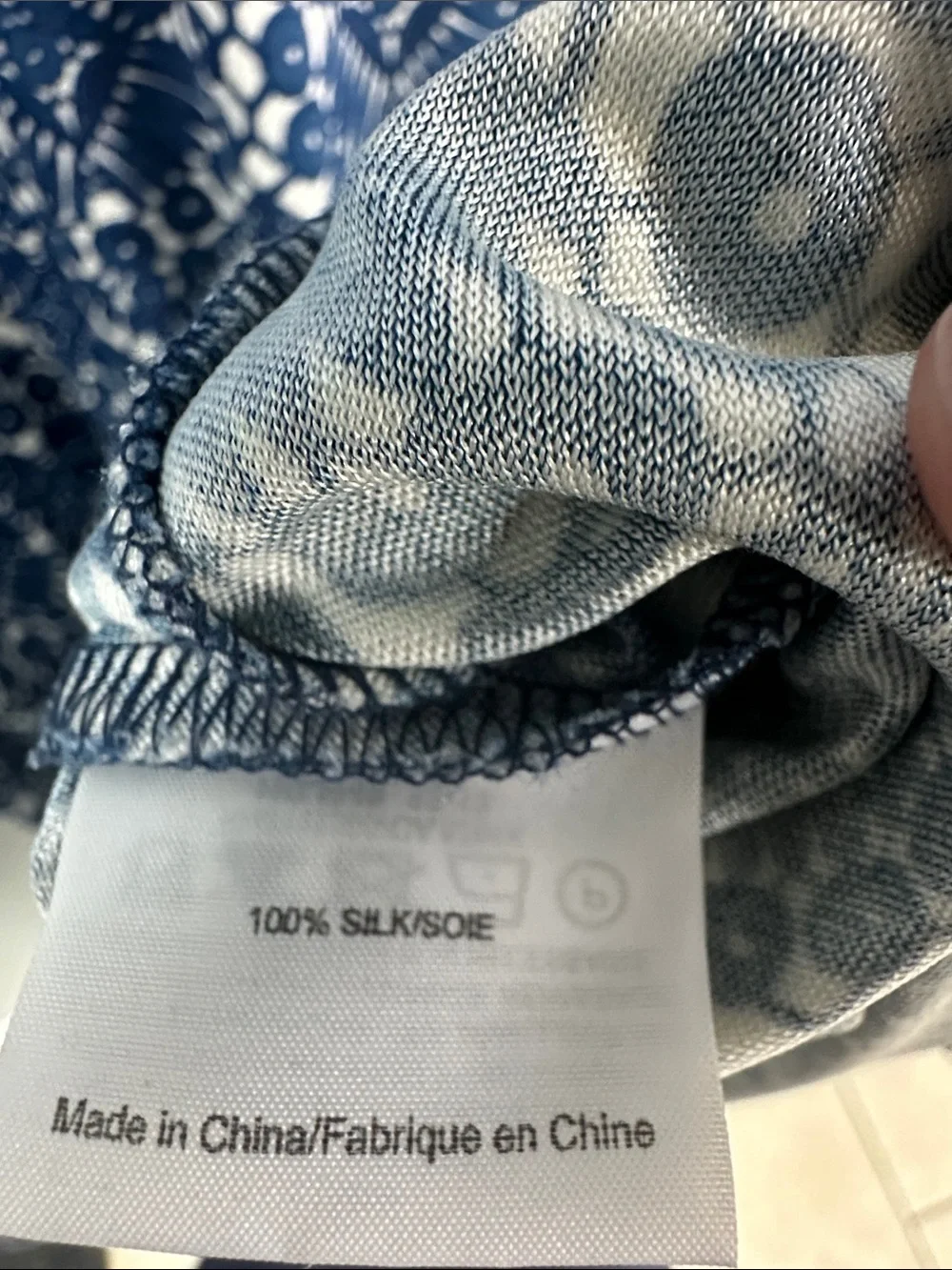 Tory Burch Navy and White Geometric Midi Dress
